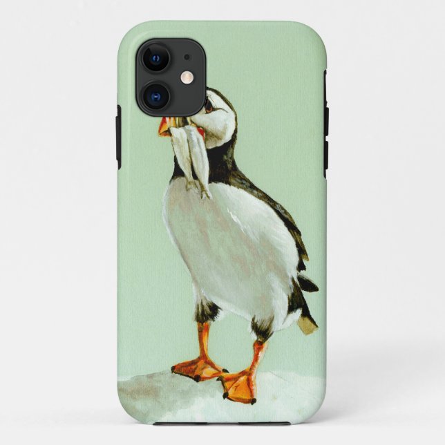 Capa Para iPhone Da Case-Mate Puffin com Peixe (Verso)
