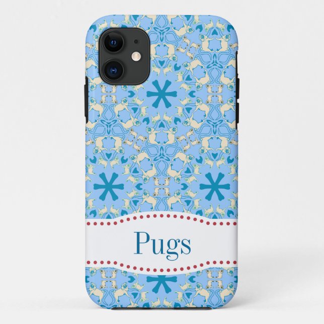 Capa Para iPhone Da Case-Mate Pug Pattern Case (Verso)