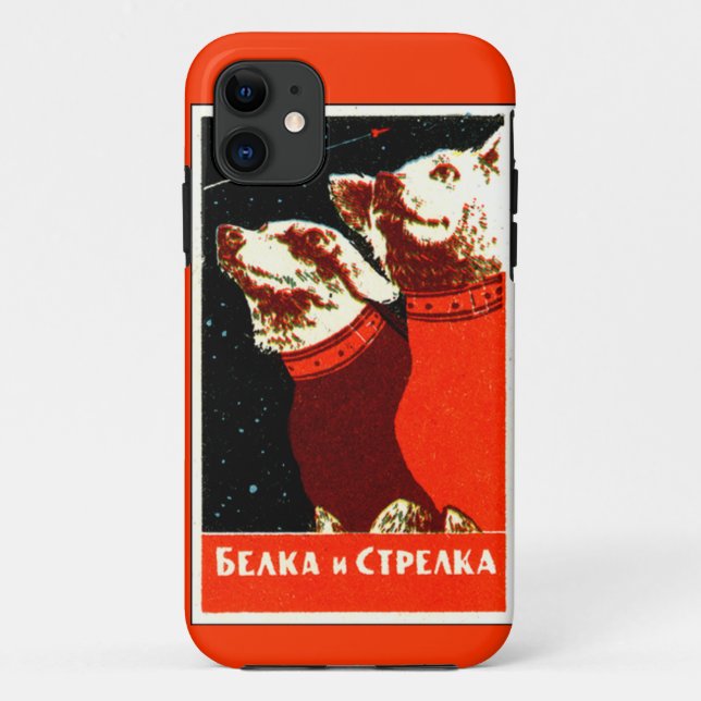 Capa Para iPhone Da Case-Mate Pupniks Belka & o espaço soviético de Strelka (Verso)