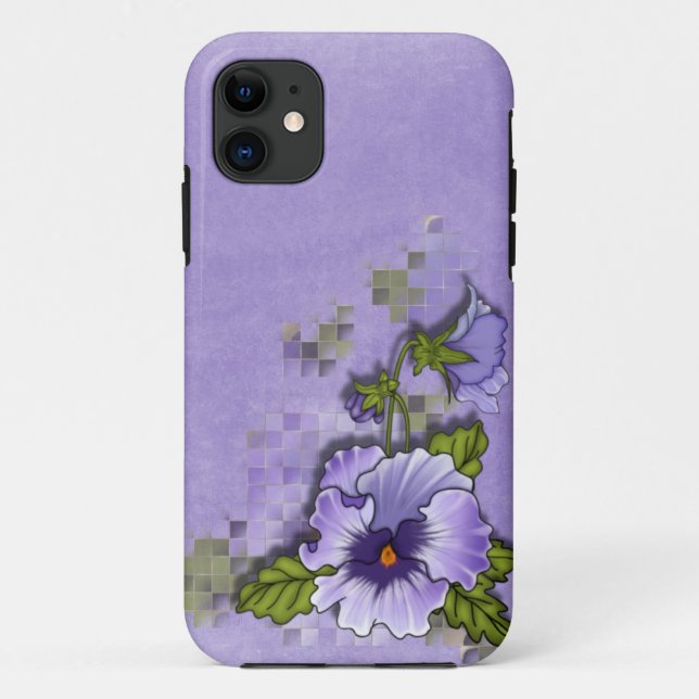 Capa Para iPhone Da Case-Mate Purple Pansy (Verso)