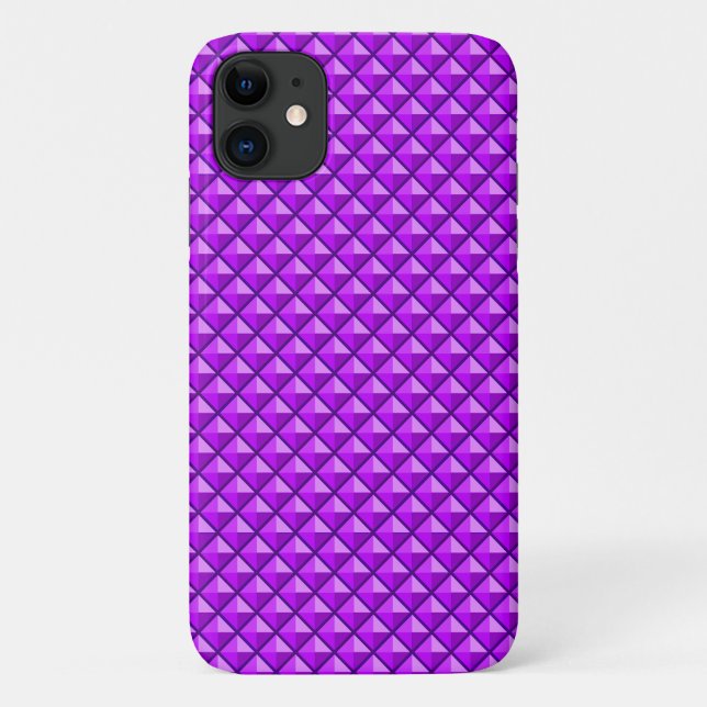 Capa Para iPhone Da Case-Mate Púrpura de amítista, aparência de esmalte, grelha  (Verso)