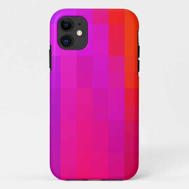 Capa Para iPhone Da Case-Mate Púrpura Rosa Brilhante e Padrão Mosaico Laranja (Verso)