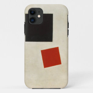 Capa Para iPhone Da Case-Mate Quadrado preto e quadrado vermelho por Kazimir