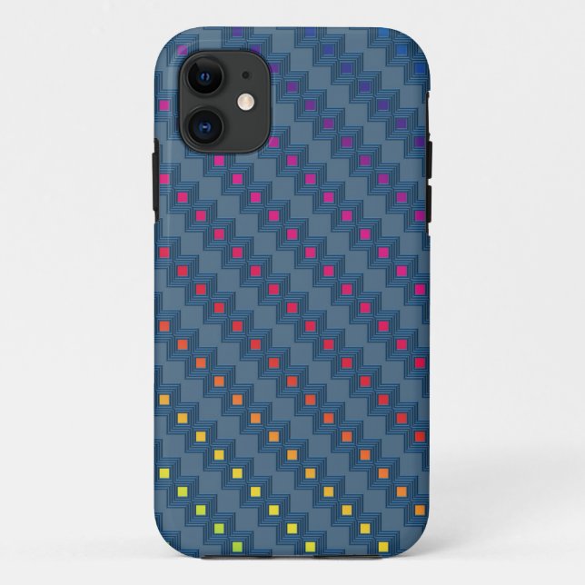 Capa Para iPhone Da Case-Mate Quadrados de abstrato de zany (Verso)