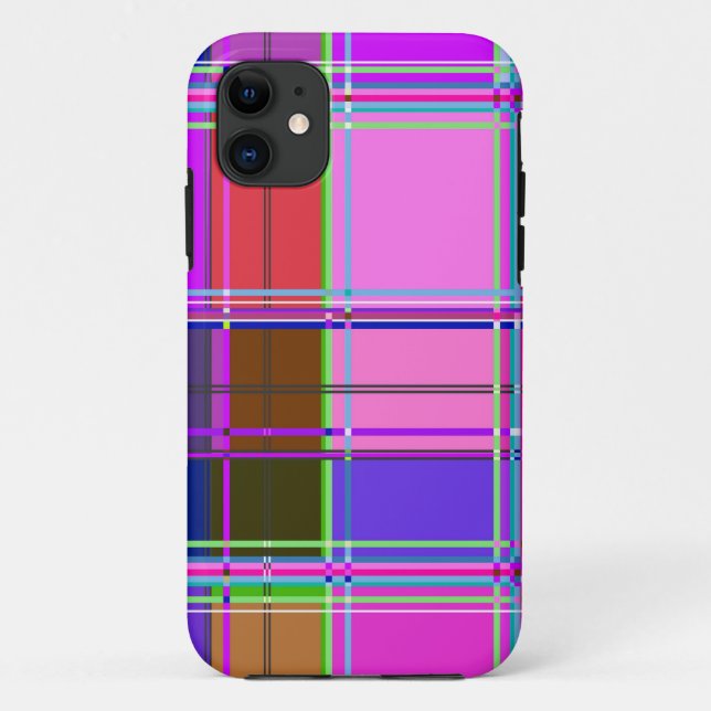 Capa Para iPhone Da Case-Mate Quadrados de cores do tecido (Verso)