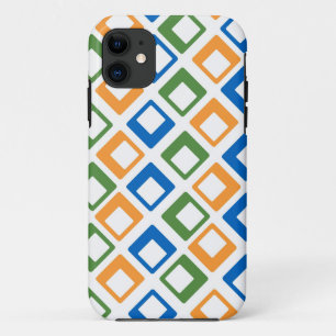 Capa Para iPhone Da Case-Mate Quadrados Geométricos   Azul Verde Laranja