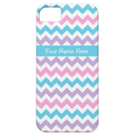 Capa Para iPhone Da Case-Mate Quic Pink, Turquesa, Mauve e Chevrons Brancos