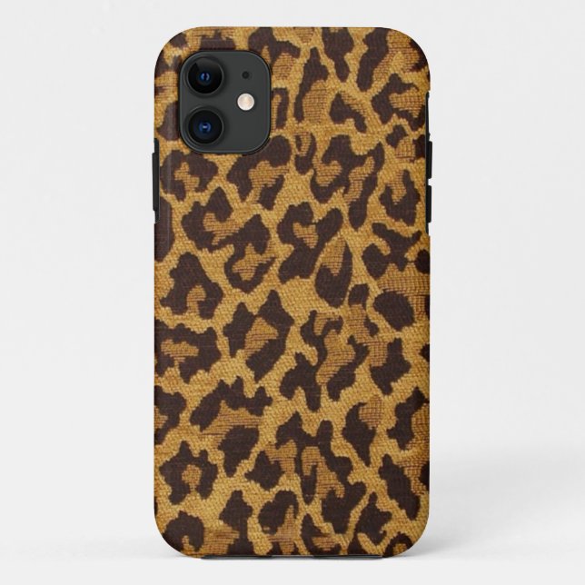Capa Para iPhone Da Case-Mate RAB Rockabilly Leopard Print Brown Dourado (Verso)