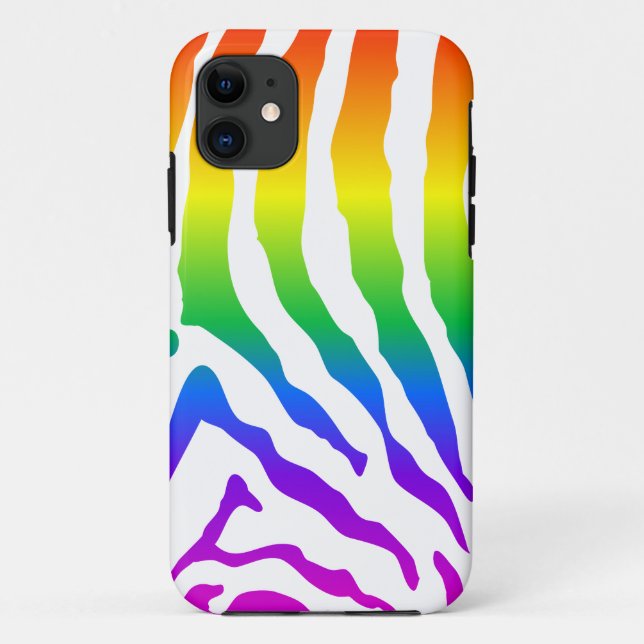 Capa Para iPhone Da Case-Mate Rainbow Zebra Pattern (Verso)