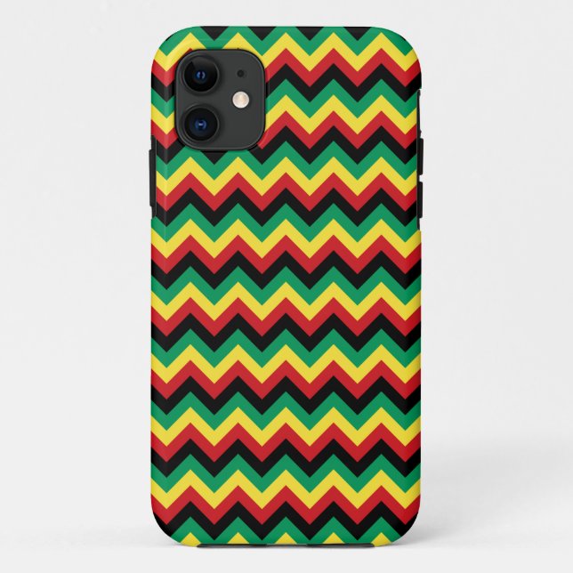 Capa Para iPhone Da Case-Mate Rastafarian Chevron (Verso)