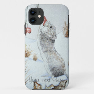 Capa Para iPhone Da Case-Mate rato de campo bonito, vida selvagem da neve de inv