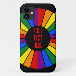 Capa Para iPhone Da Case-Mate RAYS DO BOTÃO RAINBOL + sinal ou texto