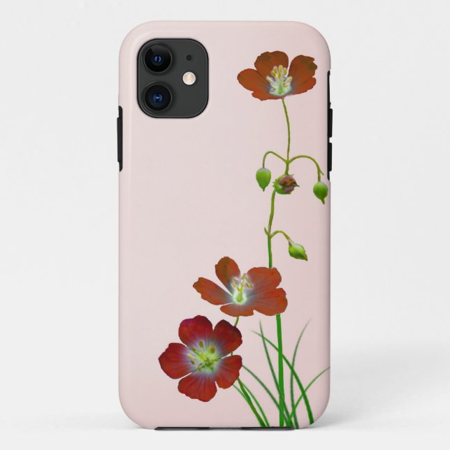 Capa Para iPhone Da Case-Mate Red Wildflower (Verso)