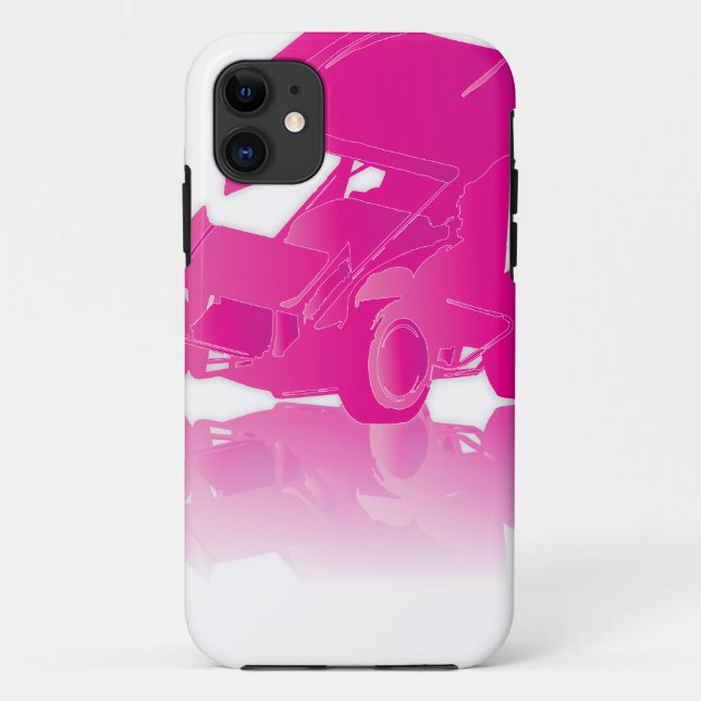 Capa Para iPhone Da Case-Mate Reflexão cor-de-rosa carro voado de Sprint (Verso)