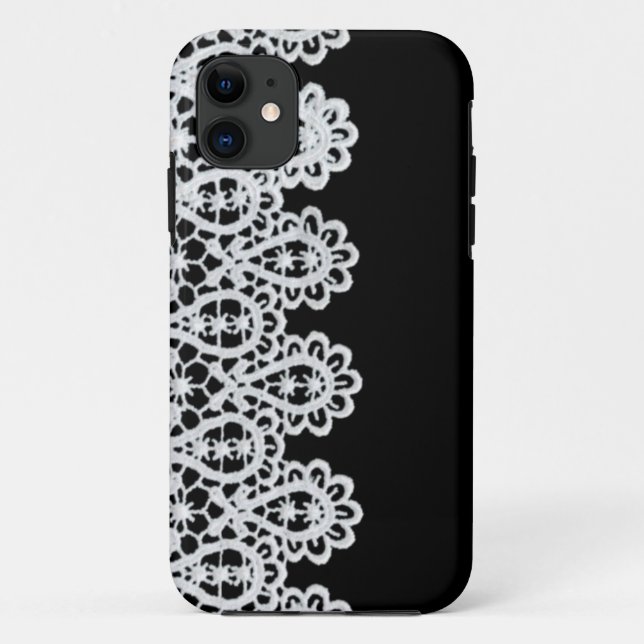 Capa Para iPhone Da Case-Mate rendas brancas forma uma delicada fronteira contra (Verso)