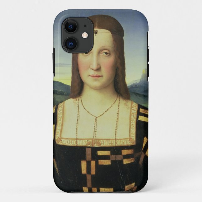Capa Para iPhone Da Case-Mate Retrato de Elizabeth Gonzaga, c.1504 (óleo na (Verso)