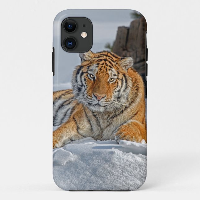 Capa Para iPhone Da Case-Mate Retrato de Neve Tiger (Verso)