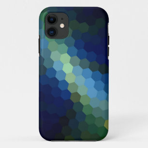 Capa Para iPhone Da Case-Mate retro azul hexágono abstrato sem costura