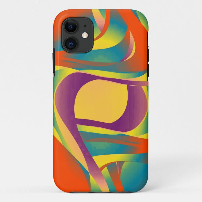 Capa Para iPhone Da Case-Mate Retro fractal abstrato quente (Verso)