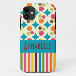 Capa Para iPhone Da Case-Mate retro funky dots e stripes padrão personalize