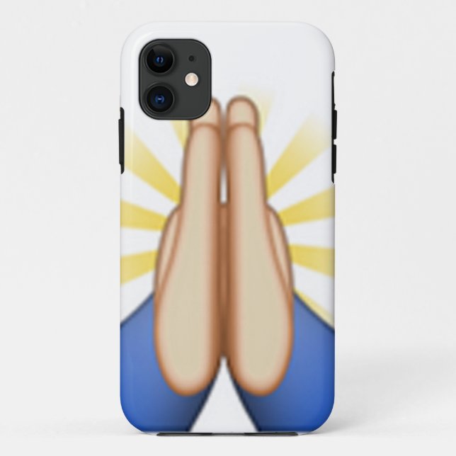 Capa Para iPhone Da Case-Mate rezando emoji (Verso)