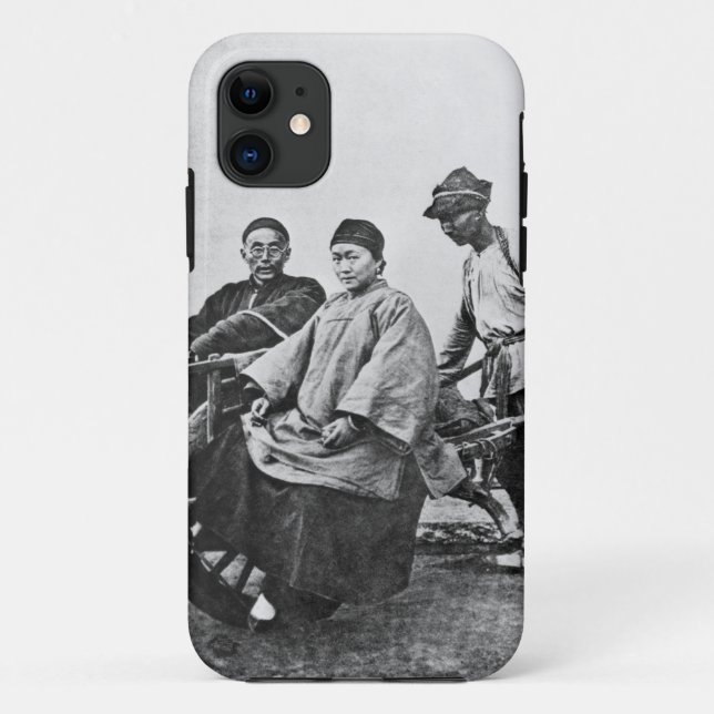 Capa Para iPhone Da Case-Mate Rickshaw chinês, c.1870 (foto de b/w) (Verso)