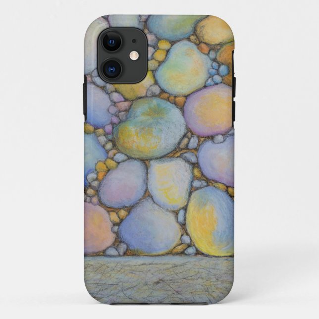 Capa Para iPhone Da Case-Mate Rock and Pebbles do Rio Pastel (Verso)
