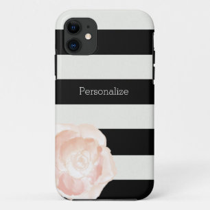Capa Para iPhone Da Case-Mate Rosa de faixas brancas e pretas