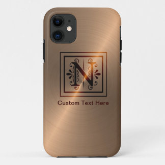 Capa Para iPhone Da Case-Mate Rosa Dourado Monograma N