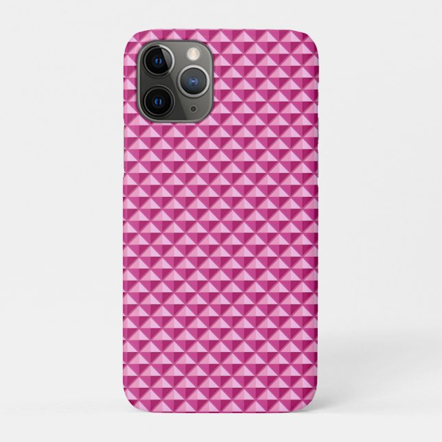 Capa Para iPhone Da Case-Mate Rosa-quente, aspecto de esmalte, grelha estendida (Verso)