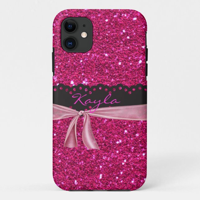 Capa Para iPhone Da Case-Mate ROSA Sparkled personalizado eu telefono ao caso 5 (Verso)
