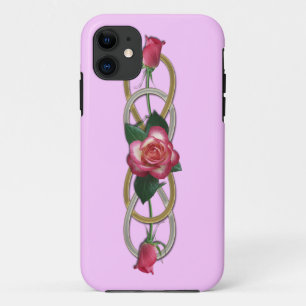 Capa Para iPhone Da Case-Mate Rosas Dourados do Duplo Infinity Silver