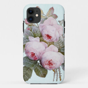 Capa Para iPhone Da Case-Mate Rosas ingleses do Victorian do vintage em azuis