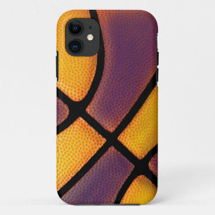 Capa Para iPhone Da Case-Mate roxo e caso do basquetebol do ouro