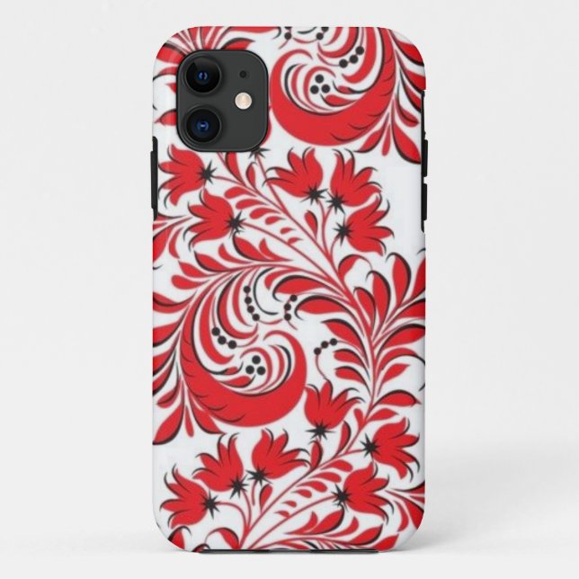Capa Para iPhone Da Case-Mate Russo vermelho Khokhloma (Verso)