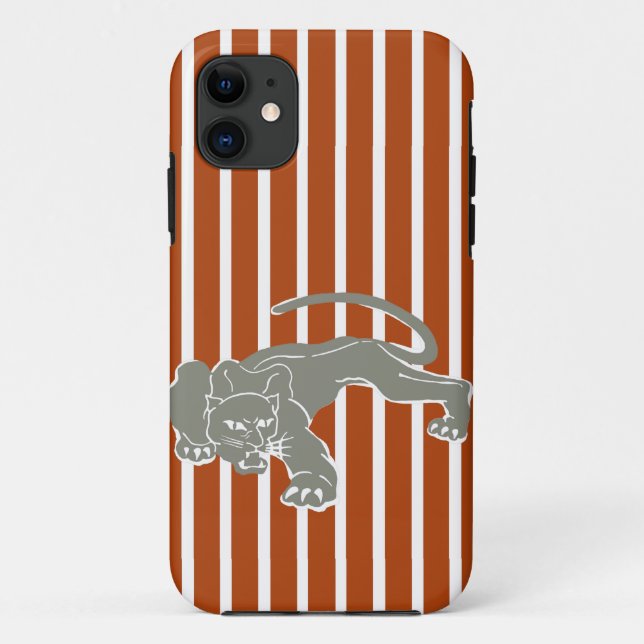 Capa Para iPhone Da Case-Mate Rust Red Safari Stripe com Leopardo (Verso)