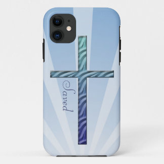 Capa Para iPhone Da Case-Mate Salvo-Cruz Ondulado Azul Inter-Religioso