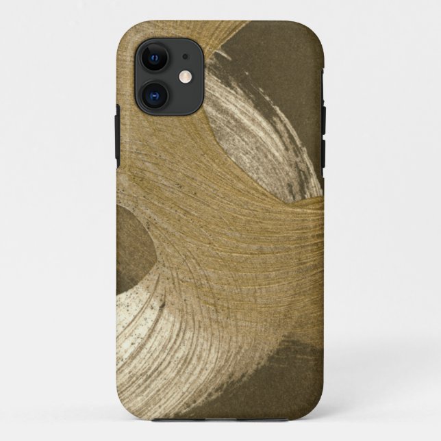 Capa Para iPhone Da Case-Mate Sandstorm circular em Tan e Brown escuro (Verso)