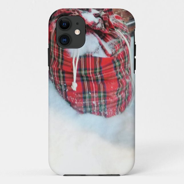 Capa Para iPhone Da Case-Mate Santa Claus Bag na neve (Verso)