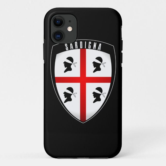 Capa Para iPhone Da Case-Mate Sardinia, crista do protetor - iPhone (preto) (Verso)