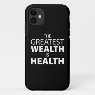 Capa Para iPhone Da Case-Mate Saúde é riqueza, treinamento Gym inspiracional