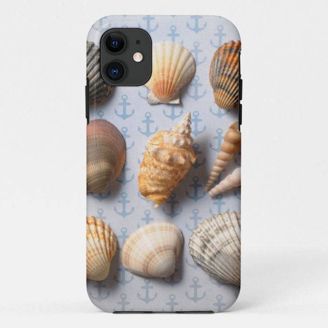 Capa Para iPhone Da Case-Mate Seashells no contexto da âncora (Verso)