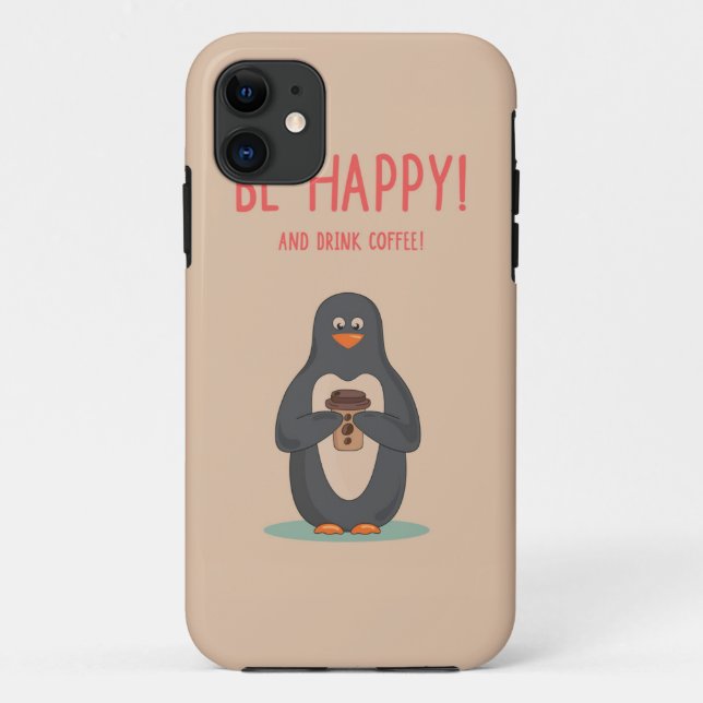 Capa Para iPhone Da Case-Mate Seja café feliz e da bebida (Verso)