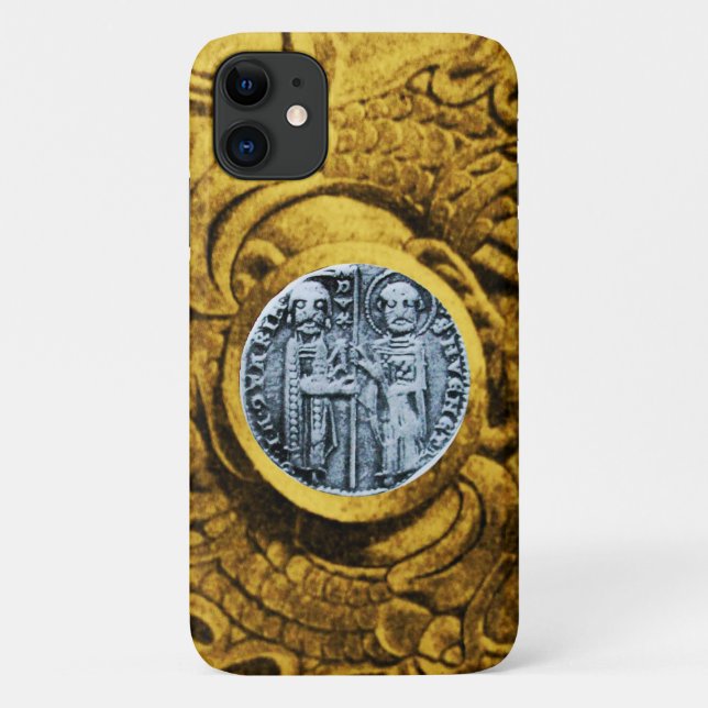 Capa Para iPhone Da Case-Mate SELO DO MODELO KNIGHTS - amarelo (Verso)