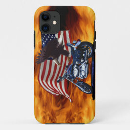 Capa Para iPhone Da Case-Mate Selvagem e Livre - Águia Patriótica, Moto e Bandei