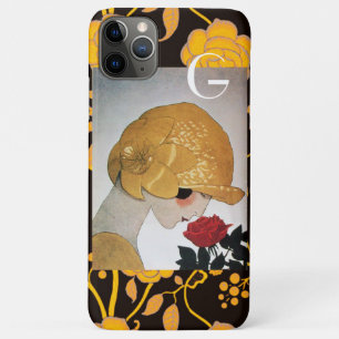 CAPA PARA iPhone DA Case-Mate SENHORA COM MONOGRAMA DE ROSA VERMELHA