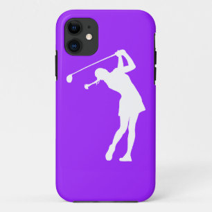 Capa Para iPhone Da Case-Mate senhora Jogador de golfe Silhueta Branco do iPhone