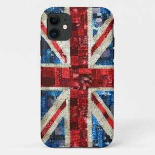 Capa Para iPhone Da Case-Mate Sequin de Union Jack que bling o iPhone inglês