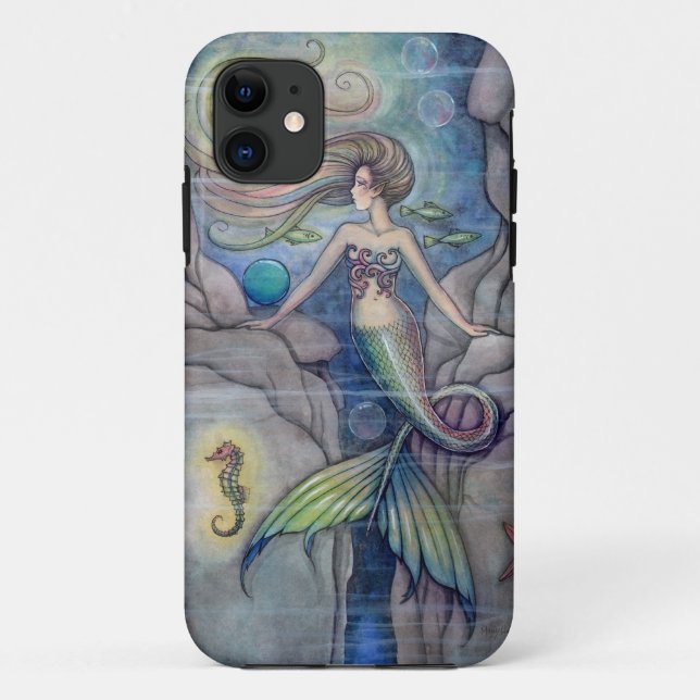 Capa Para iPhone Da Case-Mate Sereia e Seacavalo iPhone 5 Caso (Verso)