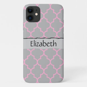 Capa Para iPhone Da Case-Mate Seu nome - treliça, Latticework - rosa das cinzas